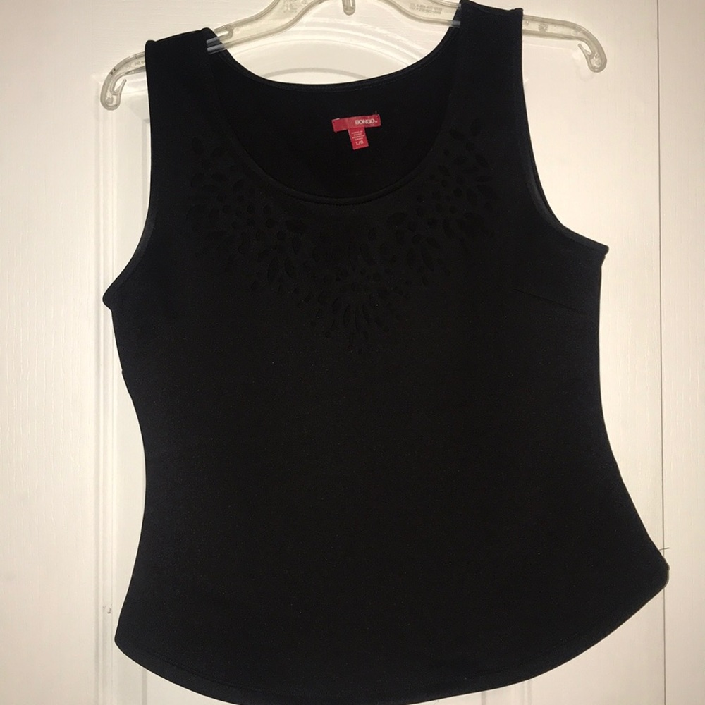 Black top with cutouts along the top!!